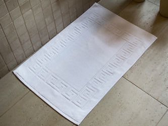 Bath mats Greek Key 650 gsm white 50x70 cm