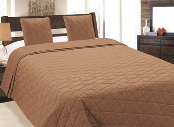 Double-Sided Bedspread VALBOM 016/BEIGE CAMEL 220x240+2x40x40