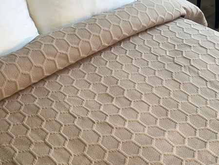 Bedspread PARLA 3D 220x240, SY-7653 BEIGE