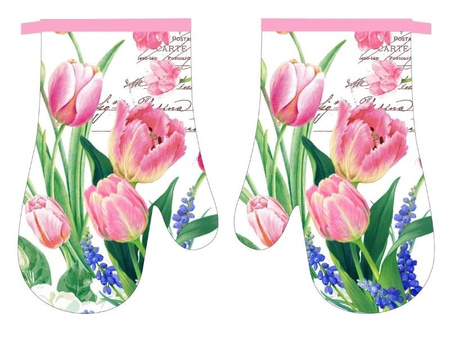 Kitchen gloves with a magnet FLOWER II kpl 2 szt., F20A866