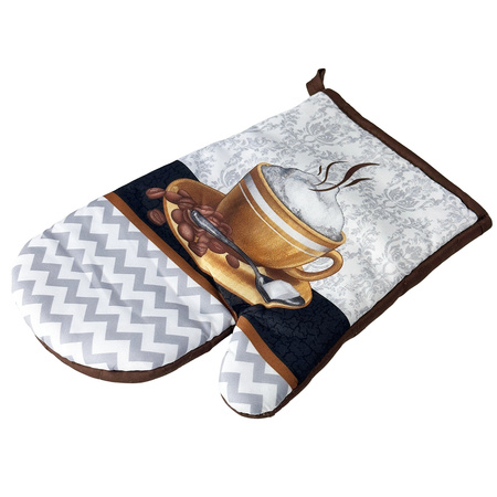 Kitchen gloves with a magnet CAPPUCCINO II kpl 2 szt., F21A752-B