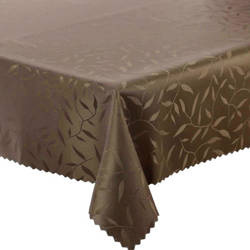 Tablecloths with stain-resistant coating 154 Brown Leaf