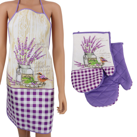 Kitchen gloves with a magnet LAVENDER II kpl 2 szt., 0318FS25