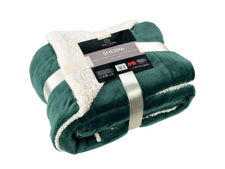 Blanket SHERPA 150X200 BOTTLE GREEN 