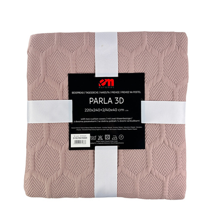 Bedspread PARLA 3D 80x220, SY-7653 POWDER PINK
