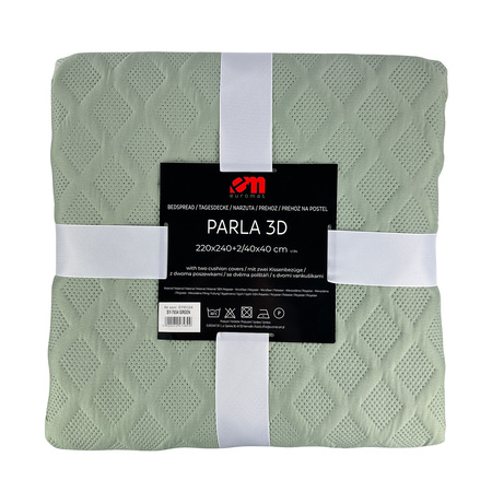 Bedspread PARLA 3D 220x240,SY-7654 GREEN