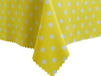 Tablecloths with stain-resistant coating 2 Dots Yellow
