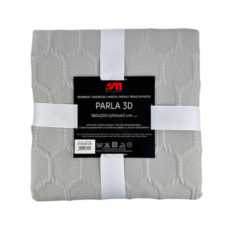Bedspread PARLA 3D 80x220, SY-7653 GREY LIGHT