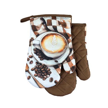 Kitchen gloves with a magnet CAPPUCCINO II kpl 2 szt., F25S257