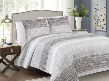 Bedspread TAVIRA 220x240+2/40x40, BJ-035 GREY BRAIN, 011