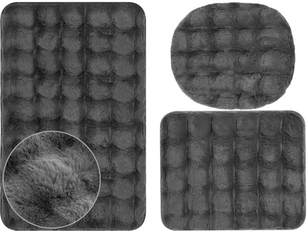 Bath mat ARUBA KPL. 3 SZT. GREY DARK