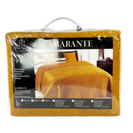 Bedspread AMARANTE 220x240+2/40x40, 010 / MUSTARD
