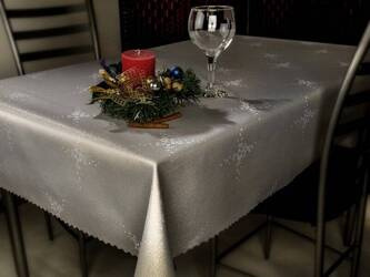 Tablecloths with stain-resistant coating OVAL 160X260 SMALL GOLD STARS