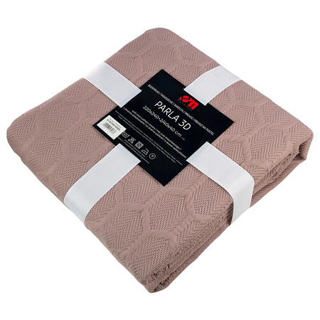 Bedspread PARLA 3D 180x220+2/40x40,SY-7653 POWDER PINK