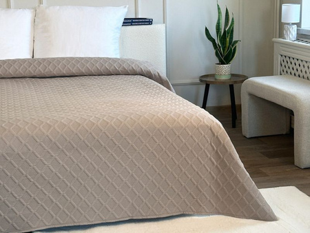 Bedspread PARLA 3D 220x240, SY-7654 TAUPE