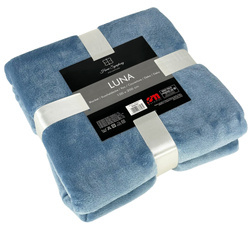 Blanket LUNA 150x200 BLUE, microfiber flannel 240 gsm