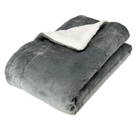 Blanket SHERPA 150X200 LIGHT GREY