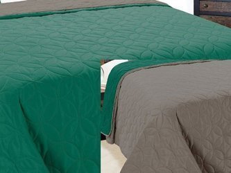 Bedspread VIGO II 220x240, 006/EMERALD-GRAPHITE