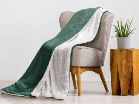 Blanket SHERPA 150X200 BOTTLE GREEN
