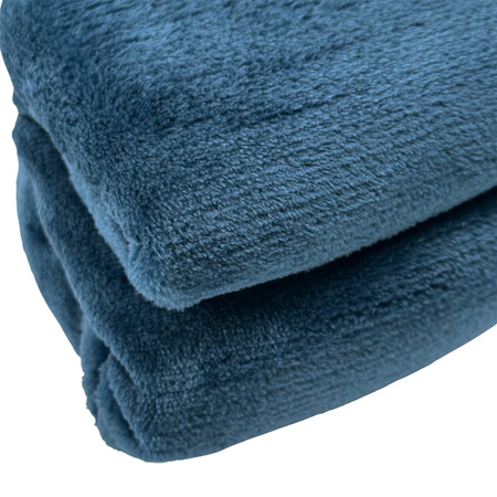 Blanket LUNA 150x200 DARK TURQUOISE , microfiber flannel 240 gsm
