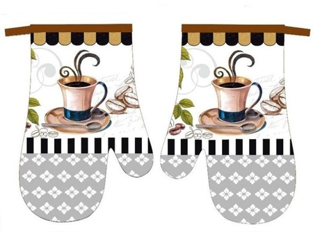 Kitchen gloves with a magnet COFFEE II kpl 2 szt., 0119FS225