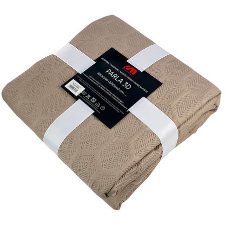 Bedspread PARLA 3D 220x240, SY-7653 BEIGE