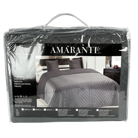 Bedspread AMARANTE 180x220+2/40x40, 010 / DARK GREY