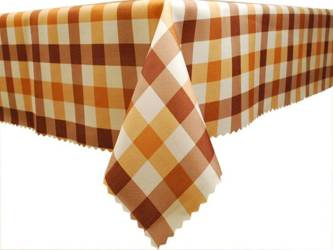 Tablecloths with stain-resistant coating  3 Brown Check