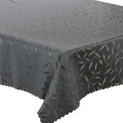 Tablecloths with stain-resistant coating 154 Graphite Leaf
