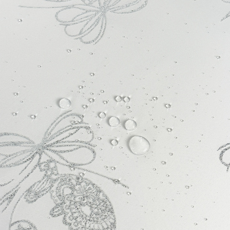 Tablecloths with stain-resistant coating oval 140x200 silver 1869