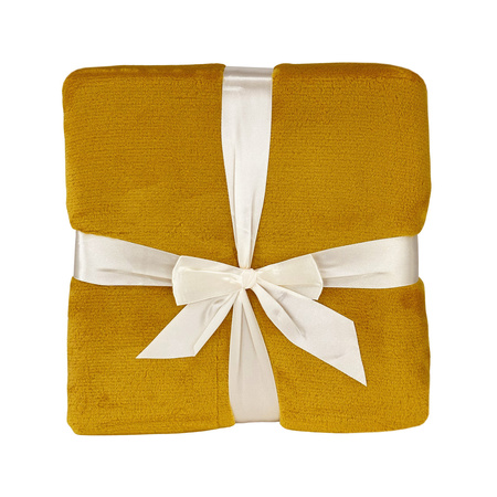 Blanket LUNA 150x200 MUSTARD , microfiber flannel 240 gsm