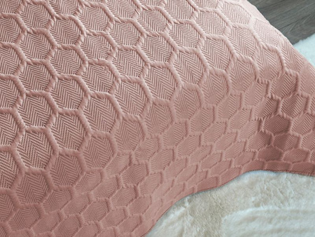 Bedspread PARLA 3D 220x240, SY-7653 POWDER PINK