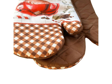 Kitchen gloves with a magnet CAPPUCCINO II kpl 2 szt., F22A1111