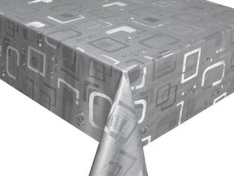 Tablecloth 3D Metallico T-6153C SILVER 3D