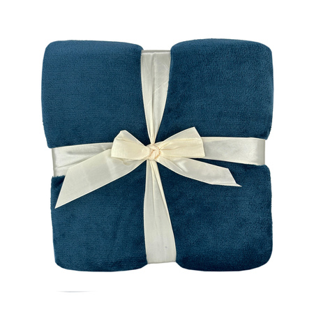 Blanket LUNA 150x200 DARK TURQUOISE , microfiber flannel 240 gsm
