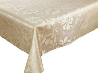 Tablecloths with stain-resistant coating  Flowers 3329 Beige