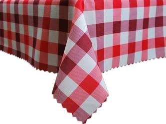 Tablecloths with stain-resistant coating 3 Red Check