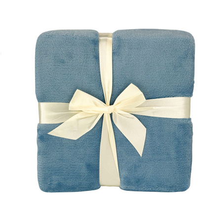 Blanket LUNA 150x200 BLUE, microfiber flannel 240 gsm