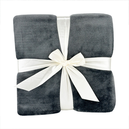 Blanket LUNA 150x200 GRAPHITE, microfiber flannel 240 gsm