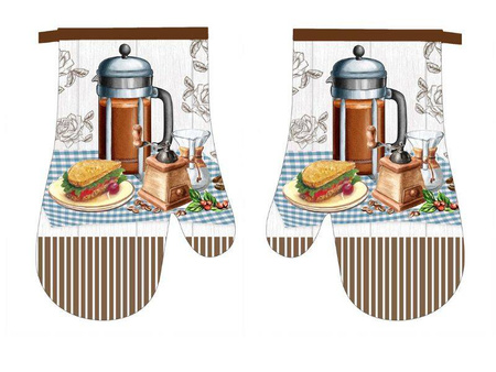 Kitchen gloves with a magnet Coffee II F22A1110-B