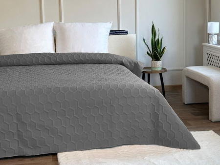 Bedspread PARLA 3D  220x240, SY-7653 DARK GREY 
