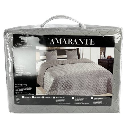 Bedspread AMARANTE 180x220+2/40x40, 010 / GREY