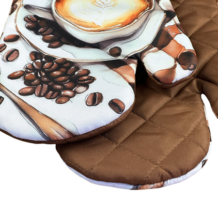 Kitchen gloves with a magnet CAPPUCCINO II kpl 2 szt., F25S257