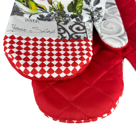 Kitchen gloves with a magnet FLOWER II kpl 2 szt., F21S123-C