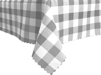 Tablecloths with stain-resistant coating  3 Gray Check