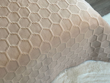 Bedspread PARLA 3D 220x240, SY-7653 BEIGE