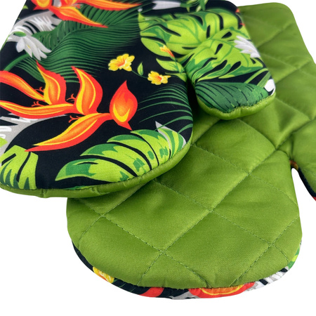 Kitchen gloves with a magnet LEAVES kpl 2 szt., F9174