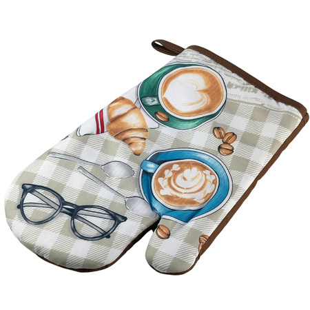 Kitchen gloves with a magnet CAPPUCCINO II kpl 2 szt., F22A257-B