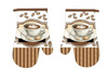 Kitchen gloves with a magnet CAPPUCCINO II kpl 2 szt., F9578B