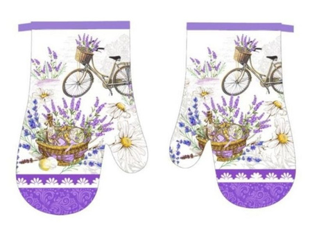 Kitchen gloves with a magnet LAVENDER II kpl 2 szt., 0117FS23
